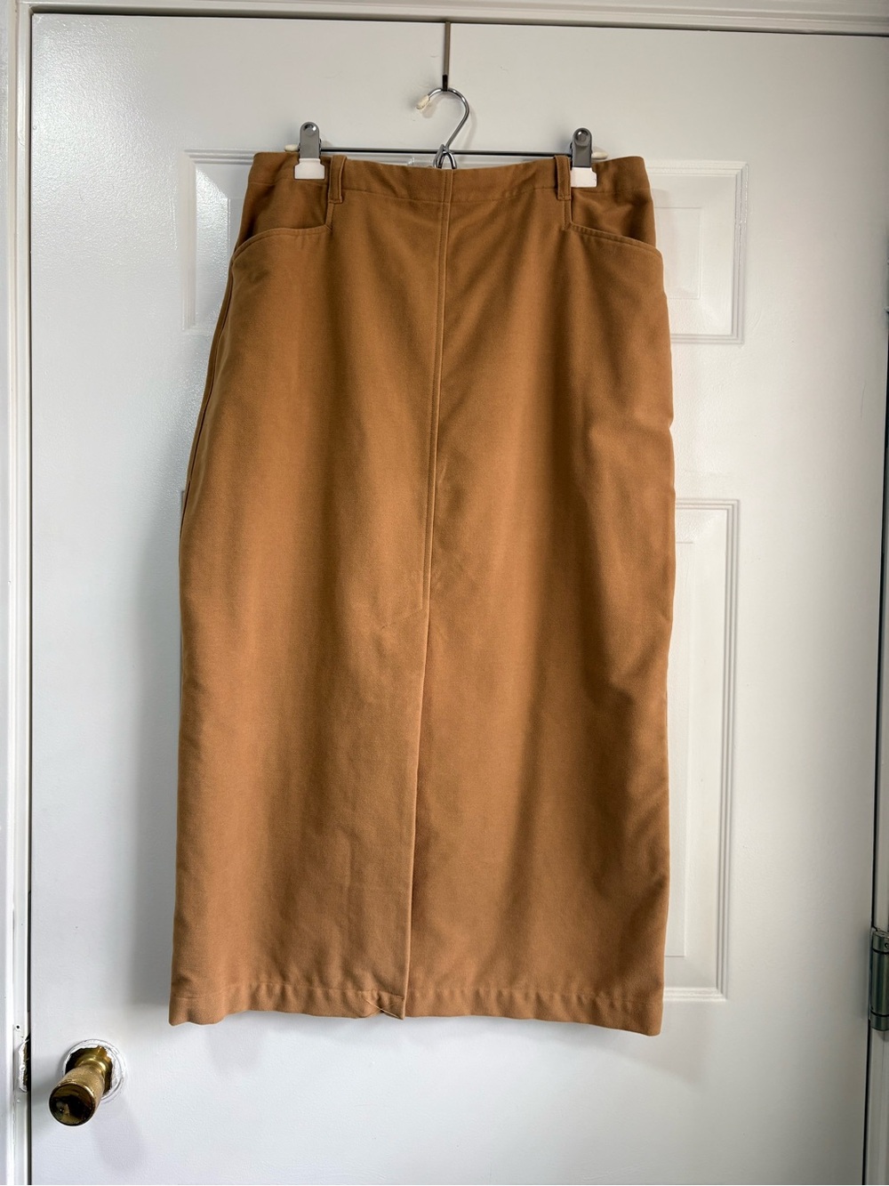 Crazy Horse Classic Western Camel Straight Midi Skirt - Women's Size 16